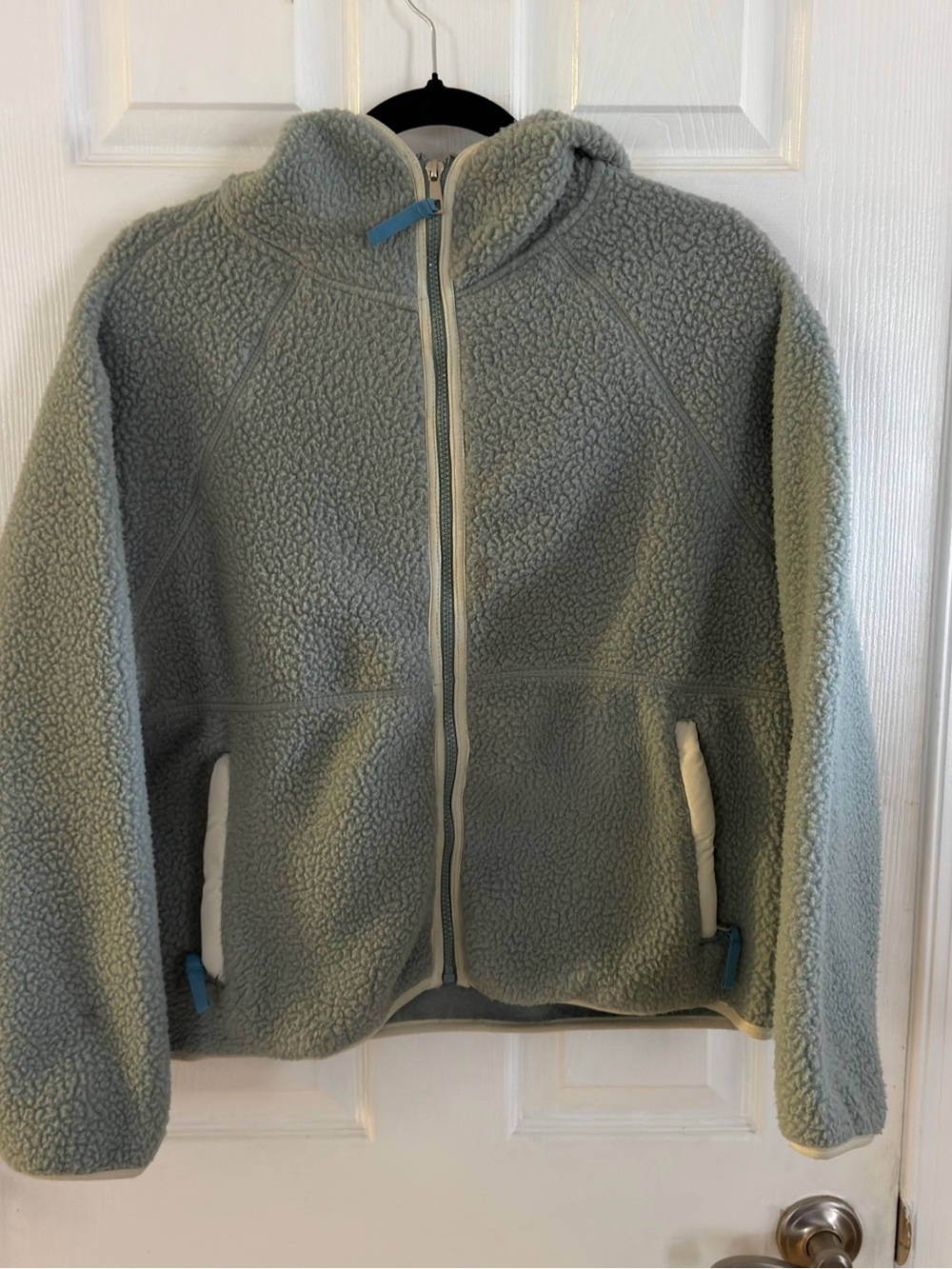 Time and Tru Sage Sherpa Zip-Up Jacket with Hood